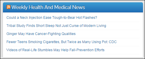 Adding RSS (Really Simple Syndication) feeds can help to improve your health-related site's UX.