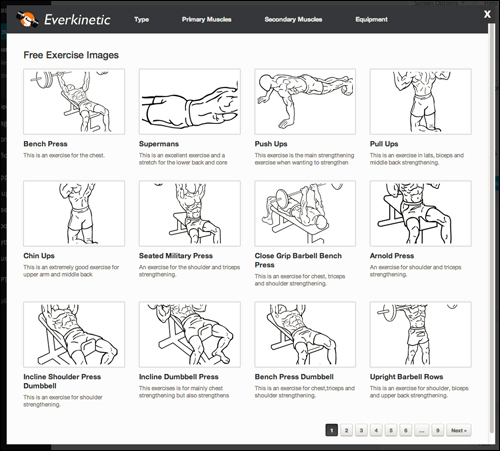 Exercise Images - WordPress Plugin - Image Catalog