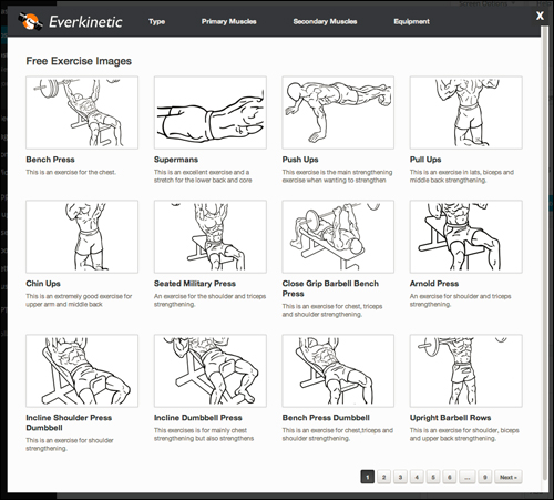 Exercise Images - WordPress Plugin - Catalog