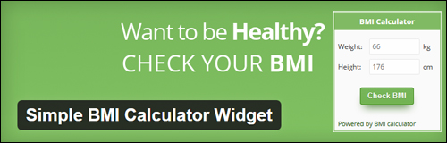 Simple BMI Calculator Widget WordPress Plugin