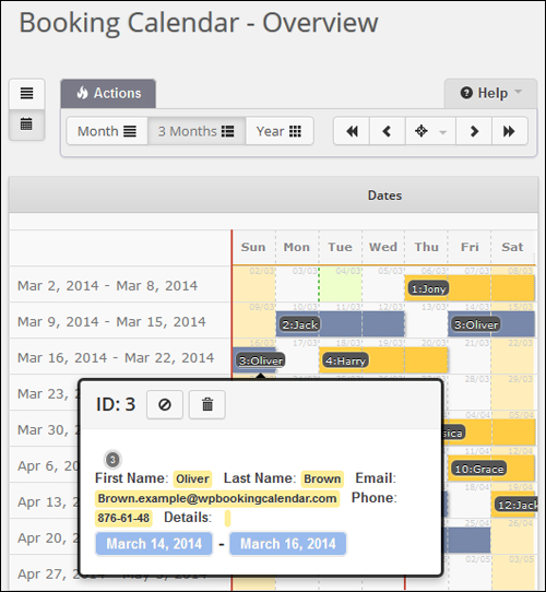 Booking Calendar - WordPress Plugin - Overview