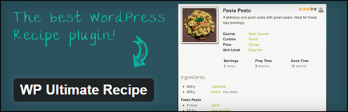 WP Ultimate Recipe Plugin For WordPress