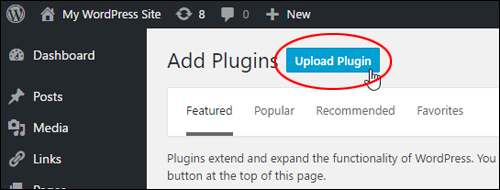 Add Plugins - Upload Plugin