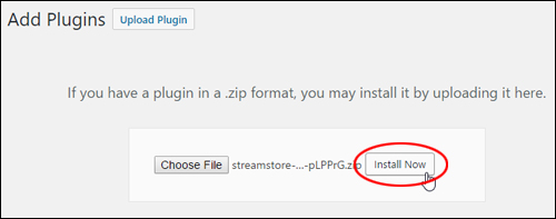 Add Plugins - Install Now