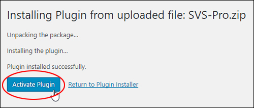 Install and activate additional plugin add-ons