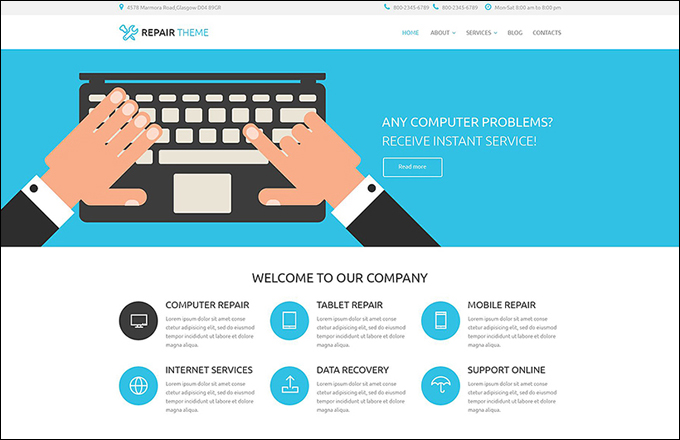 Computer Repair WordPress Theme