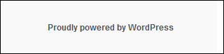 Proudly Powered by WordPress - site footer