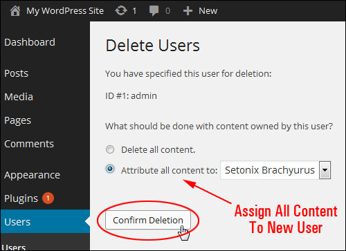 Changing Your WordPress Admin User Name To A Different User Name