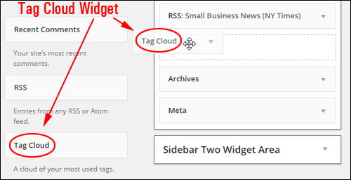 WordPress Tag Cloud Widget