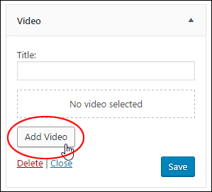 Video widget - Add Video
