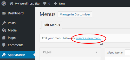 Create A New Menu