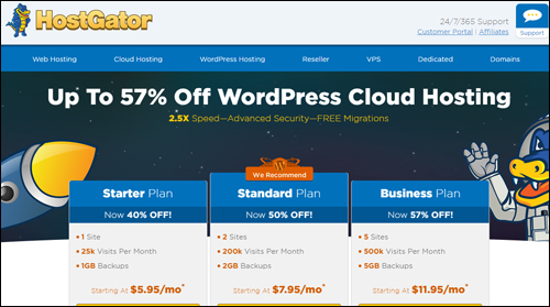 HostGator - WordPress Hosting Plans