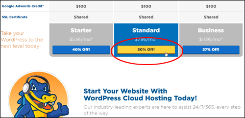 Click Order Button To Purchase Web Hosting With HostGator