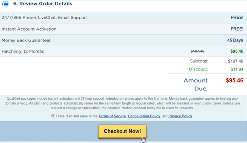 Step 6 - Review order details and complete your purchase