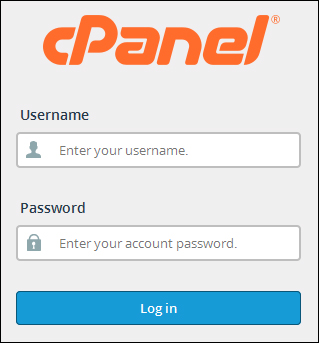 cPanel login