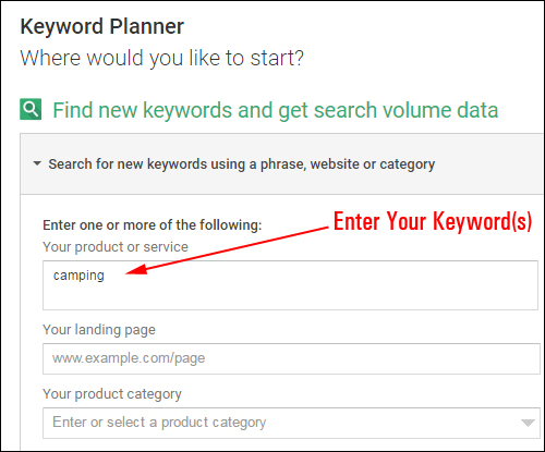 Enter Your Keywords