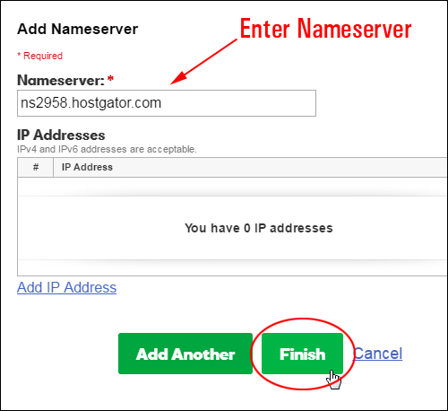 Add additional nameservers