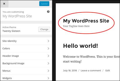 WordPress Theme Customizer