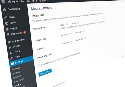 Configuring WordPress Media Settings