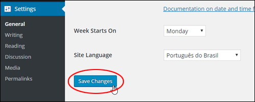 General Settings - Save changes