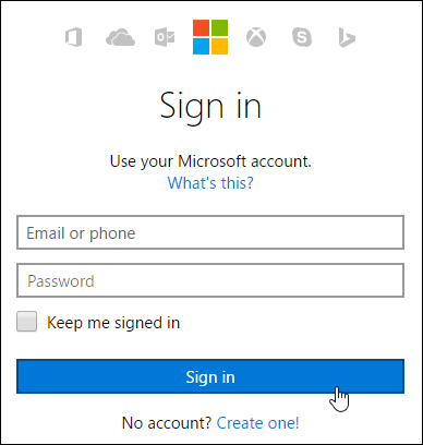 Log into Bing Webmaster Tools using your Microsoft account