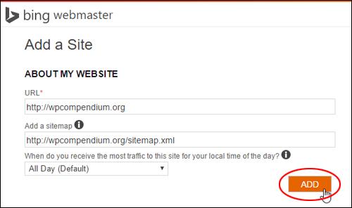 Add your sitemap
