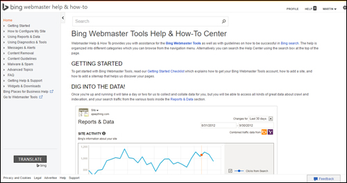 Bing Webmaster Tools Help & How-To Center
