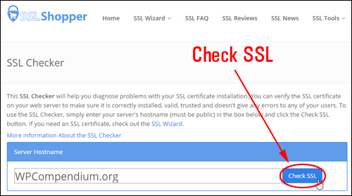 SSL Shopper - Check SSL Tool