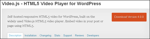 Video.js – HTML5 Video Player For WordPress