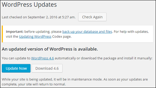 Update WordPress