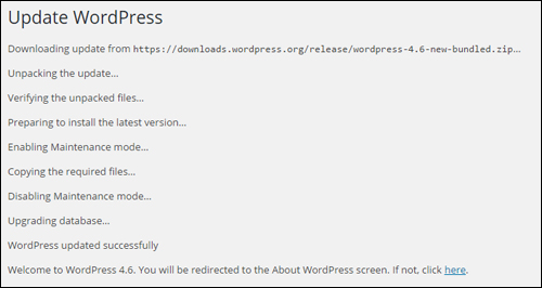 WordPress Update Notice