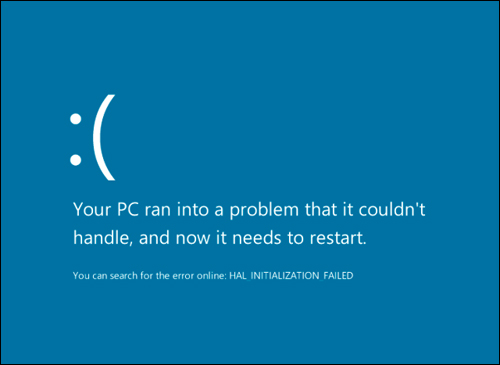 Windows "Blue Screen of Death"