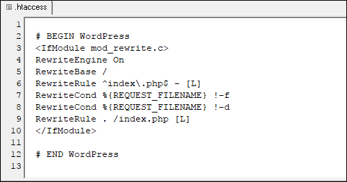 WordPress .htaccess file