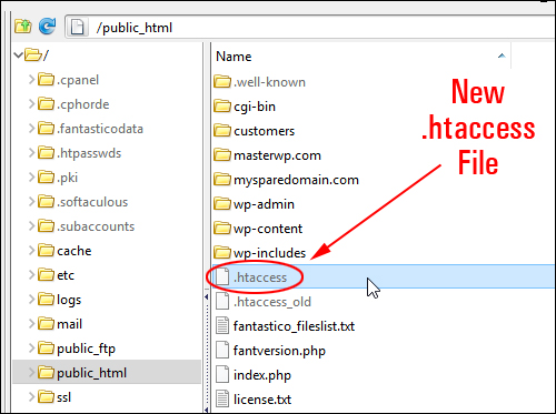 New .htaccess file