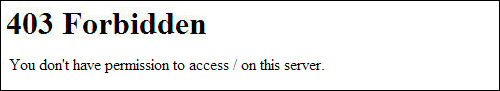403 Forbidden error message