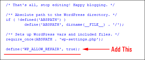 Add this line of code to your wp-config.php file