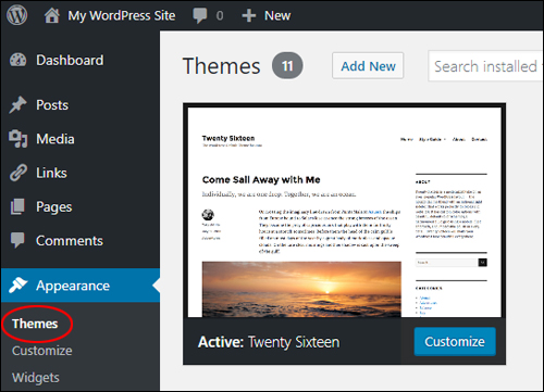 Revert to your default WordPress theme when troubleshooting theme issues