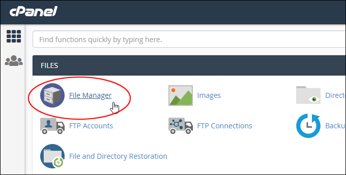 cPanel Files - File Manager