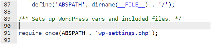 wp-config.php file with define 'WP HOME' and define 'WP SITEURL' lines removed