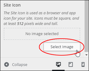 Site Icon - Select Image