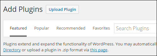 Add Plugins section options