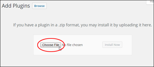 Add Plugins - Choose File