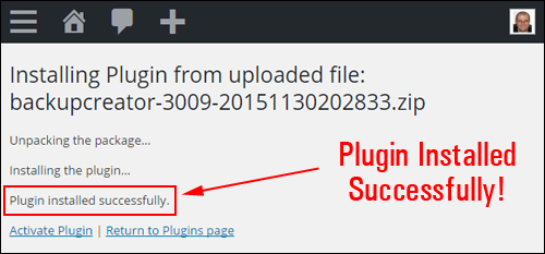 Your plugin has installed successfully!