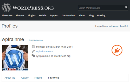 WordPress.org - Your Profile area