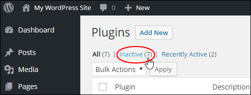 Plugins - Inactive