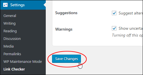 Save your changes