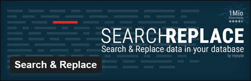 WP Search & Replace global search and replace plugin