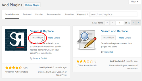 Install Search & Replace