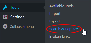 Tools > Search & Replace