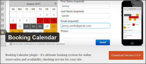 WordPress Plugin - Booking Calendar